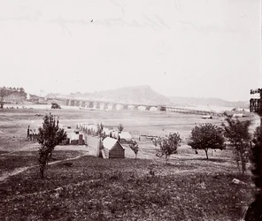 Bridge Builders Camp naprzeciwko Chattanooga, ca. 1864.