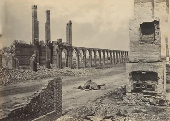 Ruiny zajezdni RR, Charleston, Karolina Południowa, lata 60. XIX wieku.