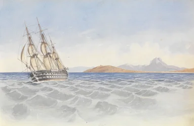 HMS "Bellerophon" u przylądka Kartagina, 26 kwietnia 1852 r.