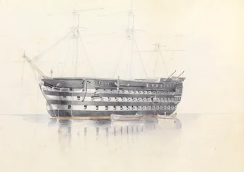 Badanie HMS "Queen" na Malcie, 3 marca 1852 r.