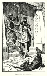 Odyssey: Odyseusz i jego pies (grawerowanie)