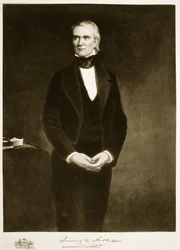 James K. Polk (1795-1849), 11. Prezydent Stanów Zjednoczonych Ameryki, wyd. 1901 (fotograwiura)