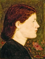 Badanie Ellen Smith, głowy i ramion (olej na panelu)