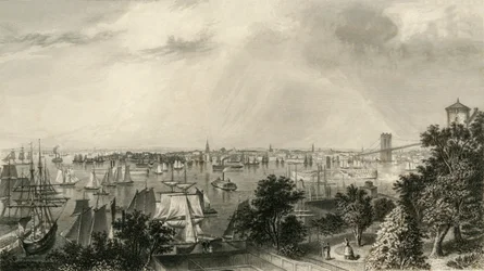 „Miasto Nowy Jork z Brooklyn Heights”, 1874.