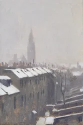 Duke Street pod śniegiem, Edynburg, 1870