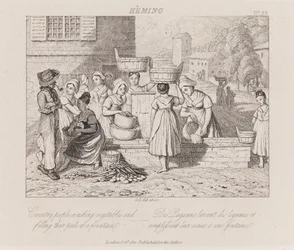 Mycie warzyw, Heming, ok. 1821 (akwaforta)