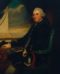 Portret pierwszego hrabiego Farnham, siedzącego, trzy czwarte długości, przy otwartym oknie