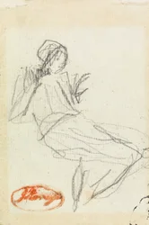 Siedząca wieśniaczka