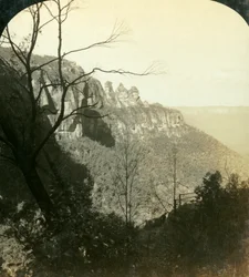 Katoomba i Jamieson Basins, Blue Mountains, Nowa Południowa Walia, Australia, 1908.