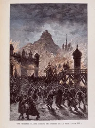 Ogromna jasność rozproszyła cienie nocy (strona 330) w „Michale Strogowie” Juliusza Verne