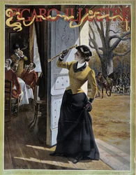 Kobieta w stroju myśliwskim - w „Ilustrowanym Figaro” z października 1895 r.