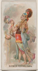 Birmański Festiwal, Indie, z serii Holidays N80 dla papierosów marki Duke, 1890., 1890.