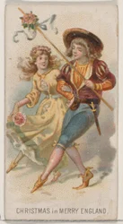 Boże Narodzenie w Wesołej Anglii z serii Holidays N80 dla papierosów marki Duke, 1890., 1890.
