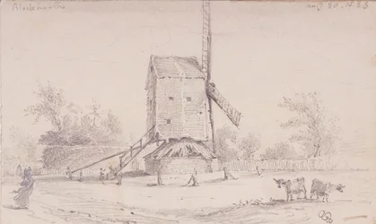 Widok wiatraka na Blackheath, Greenwich, Londyn, 1833