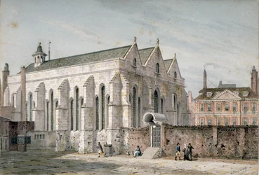 Widok kościoła Temple, City of London, 1811.