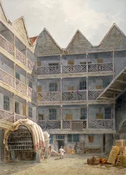 Widok na dziedziniec w Bull and Mouth Inn, St Martin