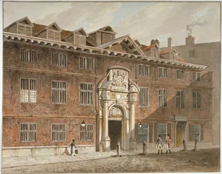 Zachodni front Blackwell Hall, King Street, City of London, 1811.