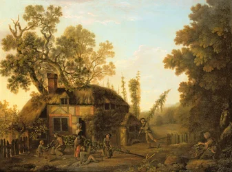 Zbieranie chmielu, ok. 1760