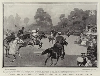 Wizyta księcia Henryka pruskiego w Irlandii, grającego w polo w Phoenix Park
