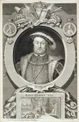 Henryk VIII (1491-1547), po obrazie w Galerii Królewskiej w Kensington