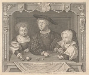 Três filhos de Henrique VII e Elizabeth Sua Rainha, Príncipe Arthur, Príncipe Henry e Princesa Margaretpolish