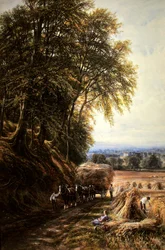 Harvest Time (akwarela i farba do ciała na papierze)