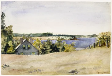 Zatoka Gardiners z Sag Harbor, 1899 (akwarela na papierze)