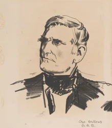 Portret mężczyzny, ok. 1922 r. (kredka litowa na papierze)