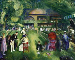 Realizm: tenis w Newport par Bellows, George (1882-1925)