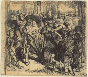 Walka uliczna [recto], 1907.