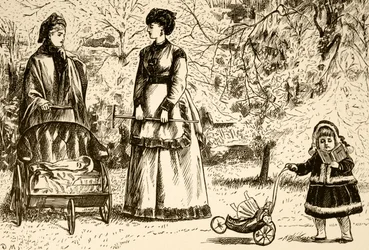 Karykatura zatytułowana „Dziedzictwo czy wizjoner?”. Ilustrowane przez George