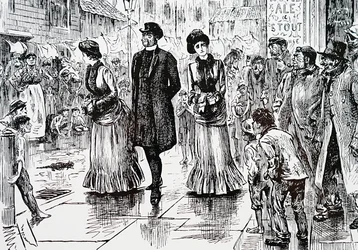 Inspekcja niższych rzędów. George du Maurier (1834-1896), rysownik i pisarz francusko-brytyjski