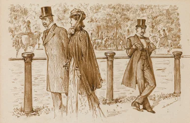 En Passant: To Bounderson, prawda? Powinien zostać utopiony jako szczeniak!, Punch Magazine, 23.07.1892 (pióro i atrament w sepii na papierze)