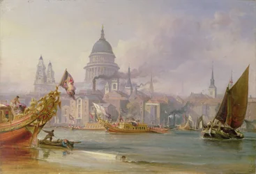 Widok św. Pawła z Tamizy, ok. 1830-40 (olej na płótnie)