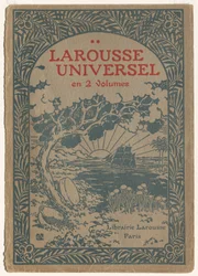 Larousse Universal: Okładka (Le Larousse Universel) (kolorowy drzeworyt)