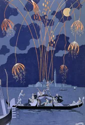 Fajerwerki w Wenecji, ilustracja do „Fetes Galantes” Paula Verlaine