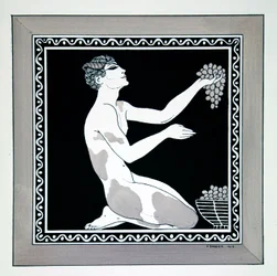 Popołudnie Fauna z cyklu „Wzory o tańcach Wacława Niżyńskiego” (1889-1950). Georges Barbier (1882-1932), druk szablonowy