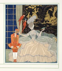 Hrabina z Personages de Comedie, wyd. 1922 (odbitka szablonowa)