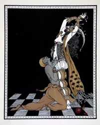 Szeherezada z cyklu „Wzory na tańce Wacława Niżyńskiego” (1889-1950). Georges Barbier (1882-1932), Pochoir Print