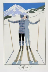 Zima: Lovers in the Snow, modny talerz „Twentieth Century France”