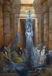 Neith (ou Neit) - Bogini Neith p- Peinture de Georges Clairin (1843-1919), - Olej na płótnie