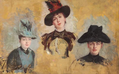 Trzy kobiety w kapeluszach; Trzy kobiety w kapeluszach, 1880