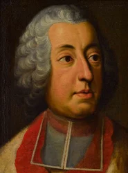 Kardynał Johann Theodor Bawarii (1703-1763) - George Desmarees (1697-1776). Olej na płótnie Wymiar : 44x33 cm Kolekcja prywatna