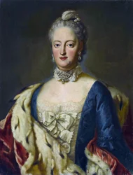 Marie Anne Josephe de Baviere - księżna Maria Anna Josepha z Bawarii (1734-1776), margrabina Baden-Baden - George Desmarees (1697-1776). Olej na płótnie Wymiar : 80,5x61,5 cm Kolekcja prywatna
