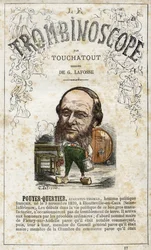 Augustin POUYER-QUERTIER (POUYER QUERTIER) (1820-1891), ilustracja z "Le Trombinoscope", satyrycznego czasopisma politycznego autorstwa Leona-Charlesa Bienvenu, znanego jako Touchatout (1835-1910), monografia nr 17, Imprimerie Vallee, Paryż, 1872 r.