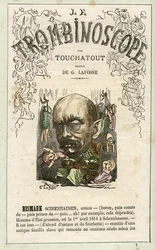 BISMARCK Otto Eduard Leopold von Bismarck-Schoenhausen (1815-1898), - ilustracja z "Le Trombinoscope", satyrycznego czasopisma politycznego autorstwa Leona-Charlesa Bienvenu, znanego jako Touchatout (1835-1910) monografia N. 7, Paryż