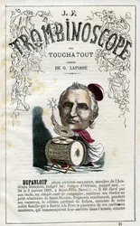Felix DUPANLOUP (1802-1878) - ilustracja z "Le Trombinoscope", satyrycznego czasopisma politycznego autorstwa Leona-Charlesa Bienvenu, znanego jako Touchatout (1835-1910) monografia N. 21, Paryż