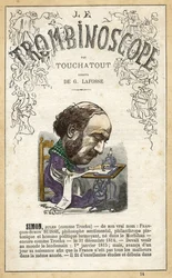 Jules SIMON (1814-1896) - ilustracja z "Le Trombinoscope", satyrycznego czasopisma politycznego autorstwa Leona-Charlesa Bienvenu, znanego jako Touchatout (1835-1910) monografia N. 14, Paryż