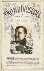 Napoleon Jerome (Napoleon-Jerome) Bonaparte . ilustracja z "Le Trombinoscope", satyrycznego czasopisma politycznego autorstwa Leona-Charlesa Bienvenu, znanego jako Touchatout (1835-1910) monografia N. 8, Paryż