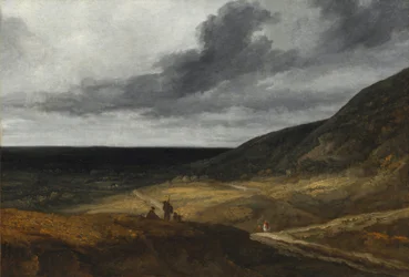Krajobraz w pobliżu Paryża, ok. 1840 (olej na tkaninie)